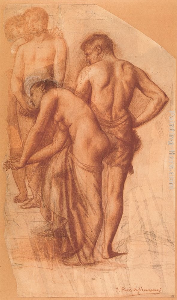 Pierre Cecile Puvis de Chavannes Study for Four Figures in 'Rest'
